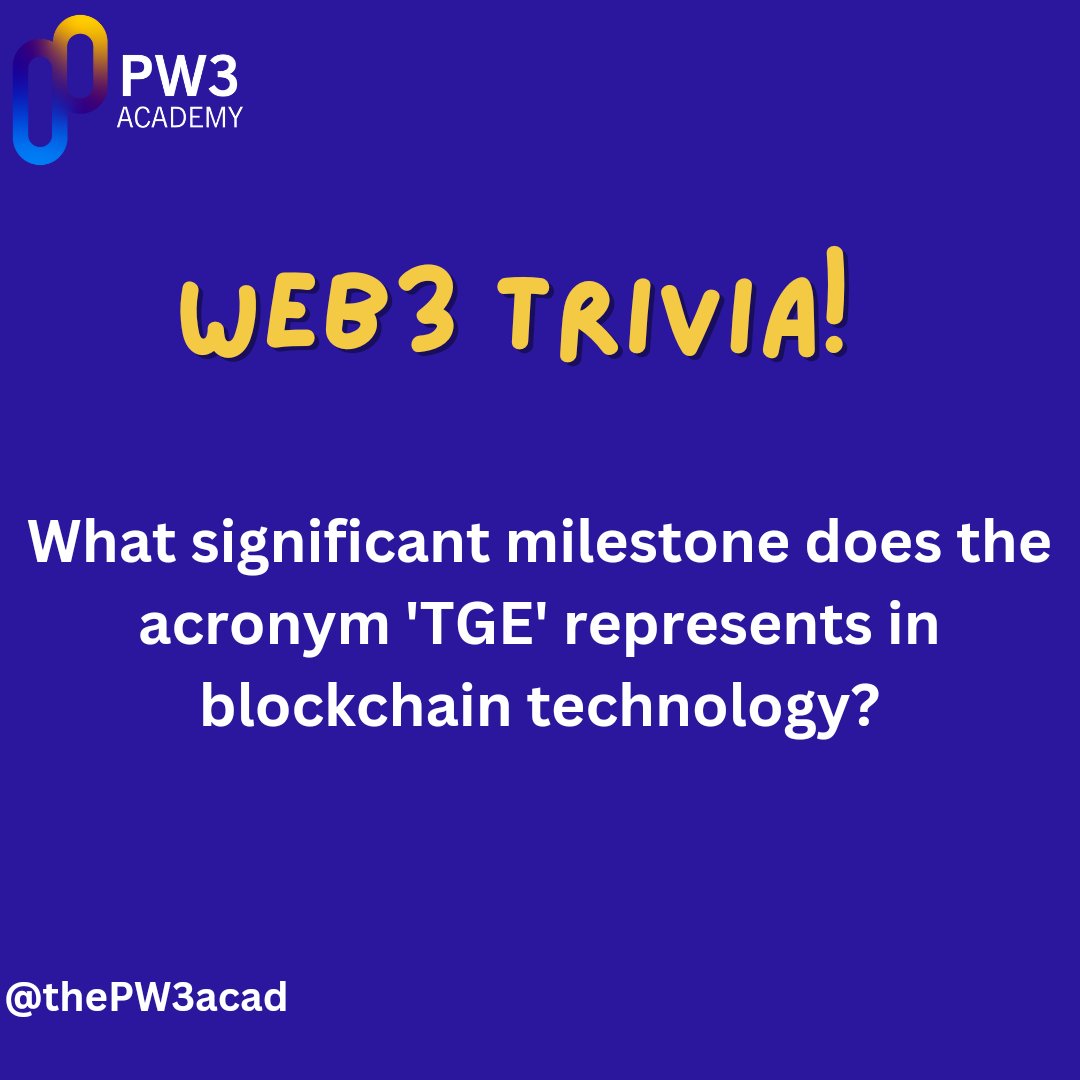 Okay, here we go!

We would randomly select five winners with the most accurate and precise response to secure a spot in our upcoming Cohort 2.0

To qualify:
You must follow <a href="/thePW3acad/">Profunda W3 Academy</a>, tag two friends, like and repost. 

Winners will be announced in 24hrs

🤞