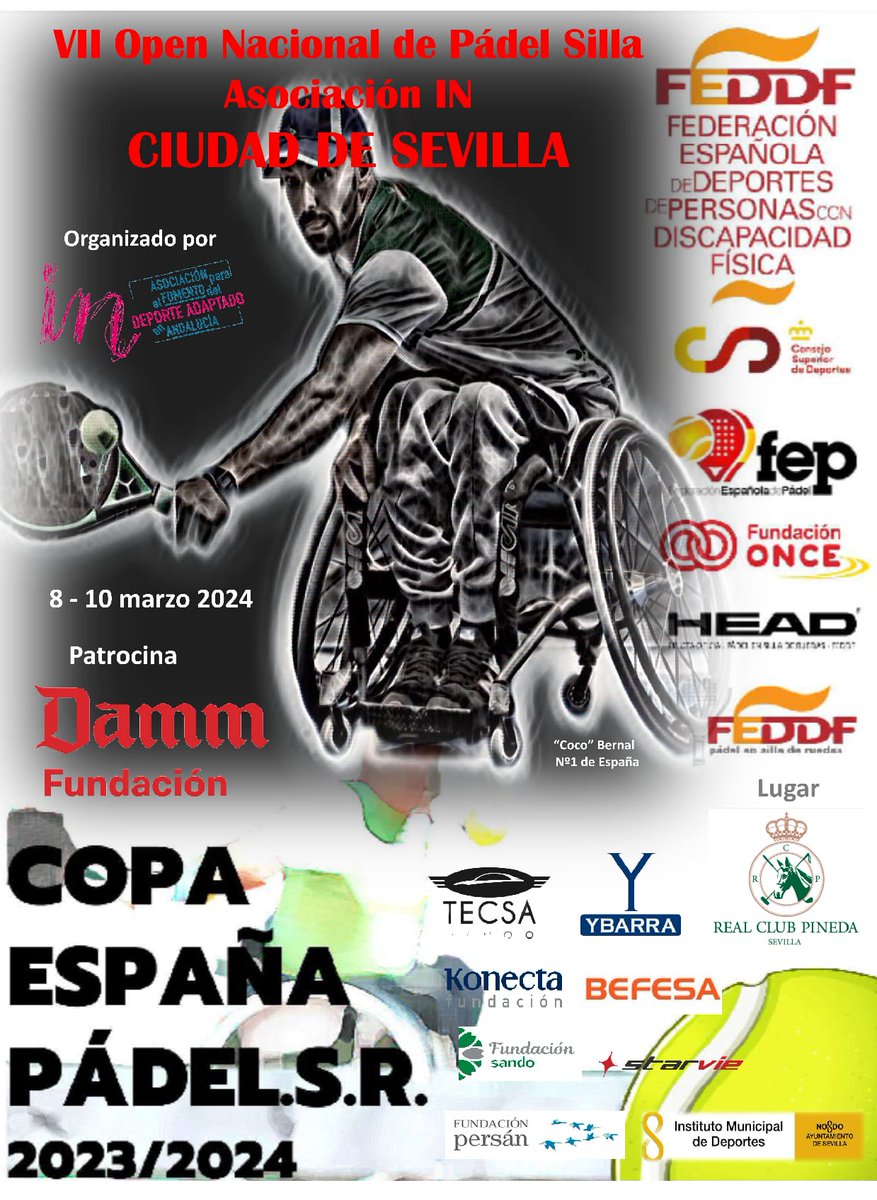 FEDDF (@fededdf) on Twitter photo Listado de inscritos para el VII Open Nacional de #padel en silla <a href="/INasociacion/">Asociación In</a> Ciudad de Sevilla
🗓 8-10 marzo
📌 <a href="/rclubpineda/">Real Club Pineda</a>
Noticia 👇
bitly.ws/3f9AL
🥎🥎🥎
#Sevilla #padelensilla <a href="/Fundacion_ONCE/">Fundación ONCE</a> <a href="/deportegob/">CSD</a> Listado de inscritos para el VII Open Nacional de #padel en silla <a href="/INasociacion/">Asociación In</a> Ciudad de Sevilla
🗓 8-10 marzo
📌 <a href="/rclubpineda/">Real Club Pineda</a>
Noticia 👇
bitly.ws/3f9AL
🥎🥎🥎
#Sevilla #padelensilla <a href="/Fundacion_ONCE/">Fundación ONCE</a> <a href="/deportegob/">CSD</a>