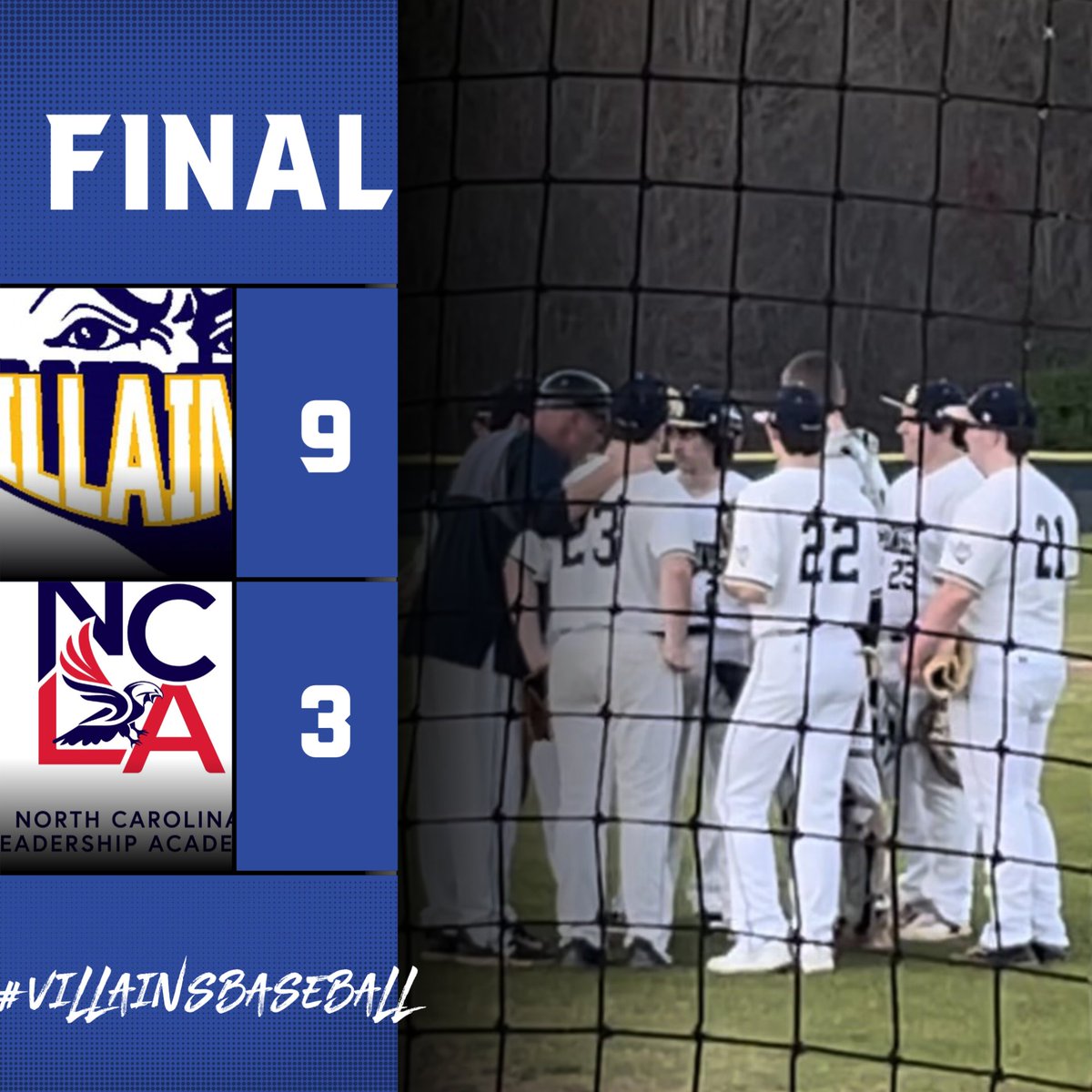 Bishop VBaseball 9     NCLA 3

Xander Loncar's 2 run home run and Will Valente's 5+ innings pitched led Bishop McGuinness to a 9-3 conference opening victory on Tuesday night over NCLA.  Ben Williams stellar defense, 2 run double, and 1.1 innings pitched (4K's).
