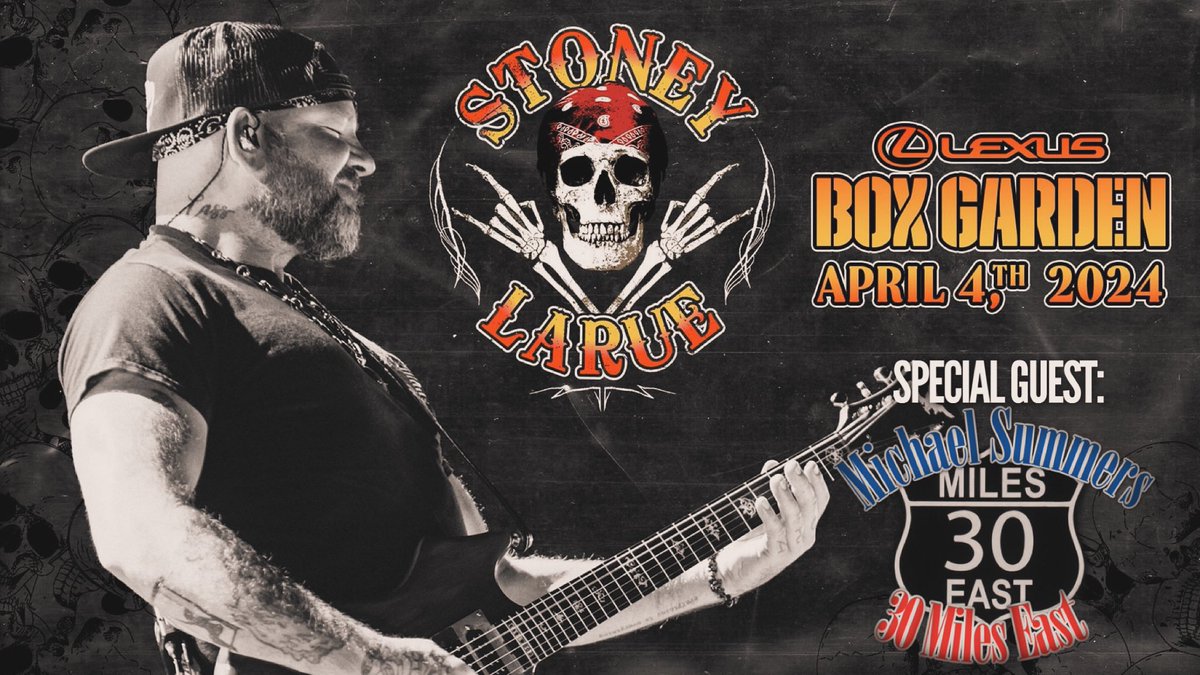 Supporting Stoney LaRue in April… Tickets on Sale now! 🤘🤘