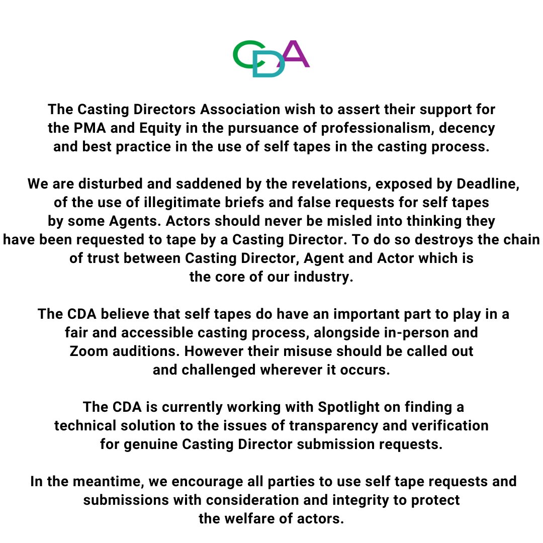 A statement from the CDA -