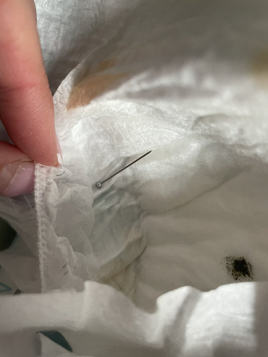 SPark2607's tweet photo. @AsdaServiceTeam asda I have just changed my son’s nappy and found there has been a pin inside. It’s either been inside the nappy from the packet or inside the brand new vest in the packet put on at the same time. Either way not acceptable for a 3month baby. https://t.co/5nnihZbXRk