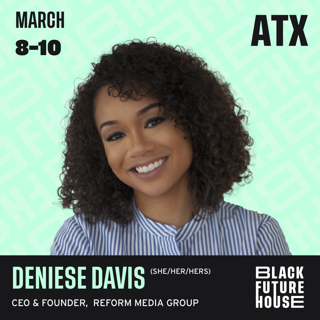 UDAY Studios (@udaystudios) on Twitter photo 💫 UDAY Announcement 💫 #Road2SXSW
We’re excited to welcome our four cultural curators to our ‘Reel Talk’ panel at the Black Future House.
Meet our star panelist shaping the future of culture in Film & Media 💫
<a href="/dlo_louis/">D Lo</a>, <a href="/DeShuna/">DeShuna Elisa Spencer</a>, <a href="/MsDeniese/">Deniese Davis</a>, @RisingChar 💫 UDAY Announcement 💫 #Road2SXSW
We’re excited to welcome our four cultural curators to our ‘Reel Talk’ panel at the Black Future House.
Meet our star panelist shaping the future of culture in Film & Media 💫
<a href="/dlo_louis/">D Lo</a>, <a href="/DeShuna/">DeShuna Elisa Spencer</a>, <a href="/MsDeniese/">Deniese Davis</a>, @RisingChar