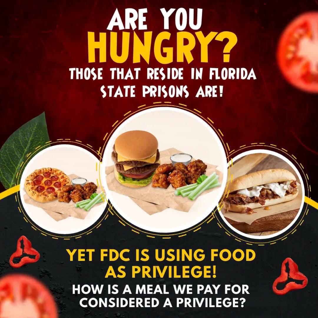 ProutyLindsey's tweet photo. Using food as an incentive for better behavior ⁉️😡 Yet @FL_Corrections asked for an ADDT’L $25 million to be able to feed our loved ones better. WE pay for these meals. They should be able to eat when hungry, not worry about if their behavior is up to par ‼️ https://t.co/UZ1qlWfZjV