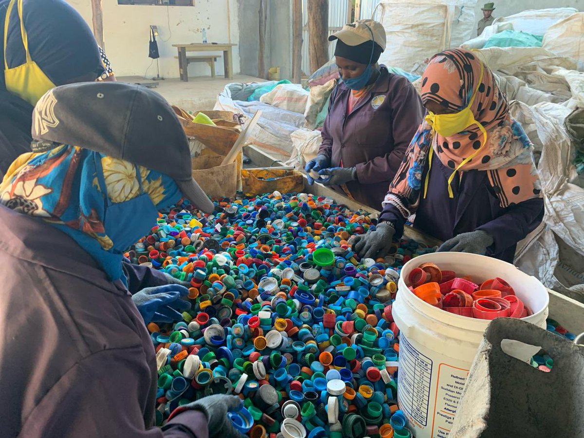 UKinKenya's tweet photo. Earlier today, @FCDONeilWigan saw  @theflipflopi  that produces artisanal products made from recycled plastic.

They're combining indigenous knowledge with modern innovation by constructing traditional sailing &amp; motorised vessels &amp; artisanal furniture from plastic waste.

#UNEA6 https://t.co/GeUNtU8vW5
