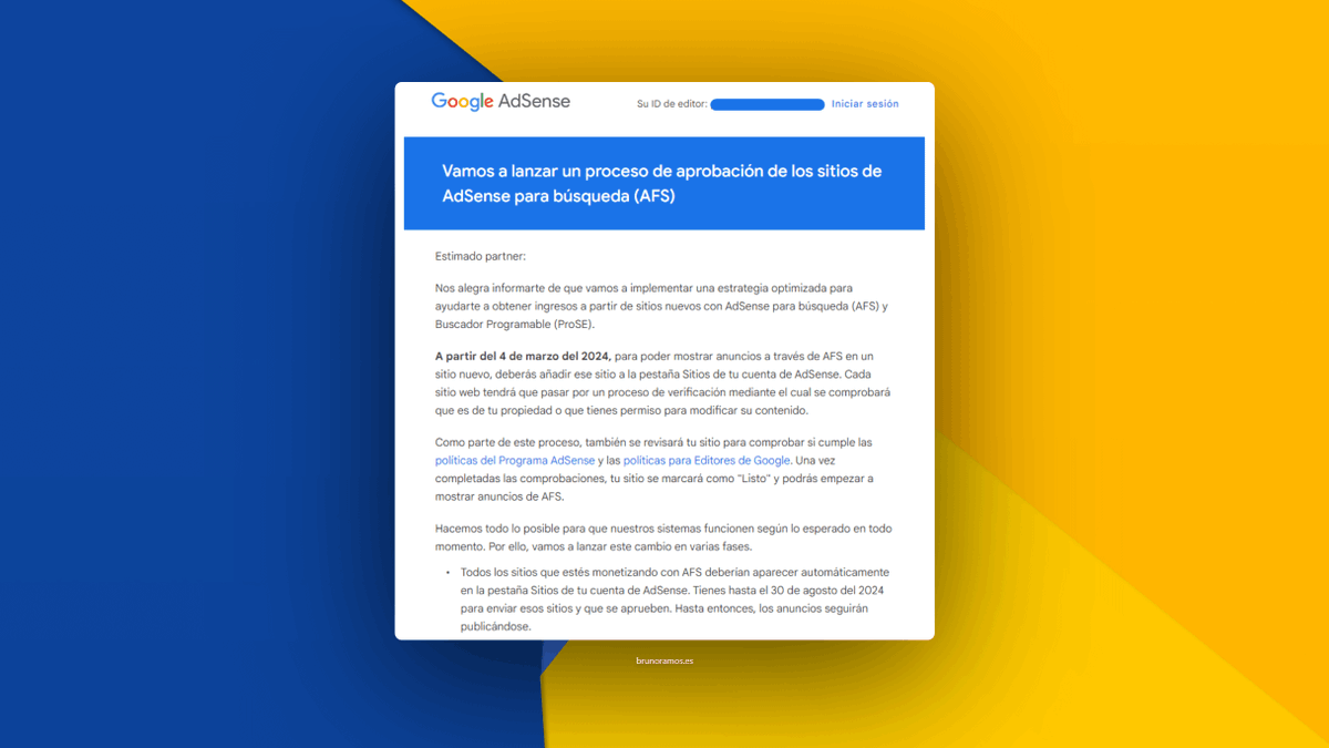 🔴 ¿Te ha llegado este email de Adsense para búsqueda (AFS)?
No te preocupes, que yo te lo descifro en este magnífico hilo 🧵
👇👇👇