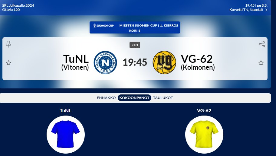 Tulevana perjantaina Karvettissa lähtee Cup juna asemalta klo 1945. Hyppää kyytiin. Harvinainen vieras ottelu kotona kun Turun kenttä tilanne on mitä on, siitä jo 0-1 Naantalille Kenttämestareiden keskinäisessä.