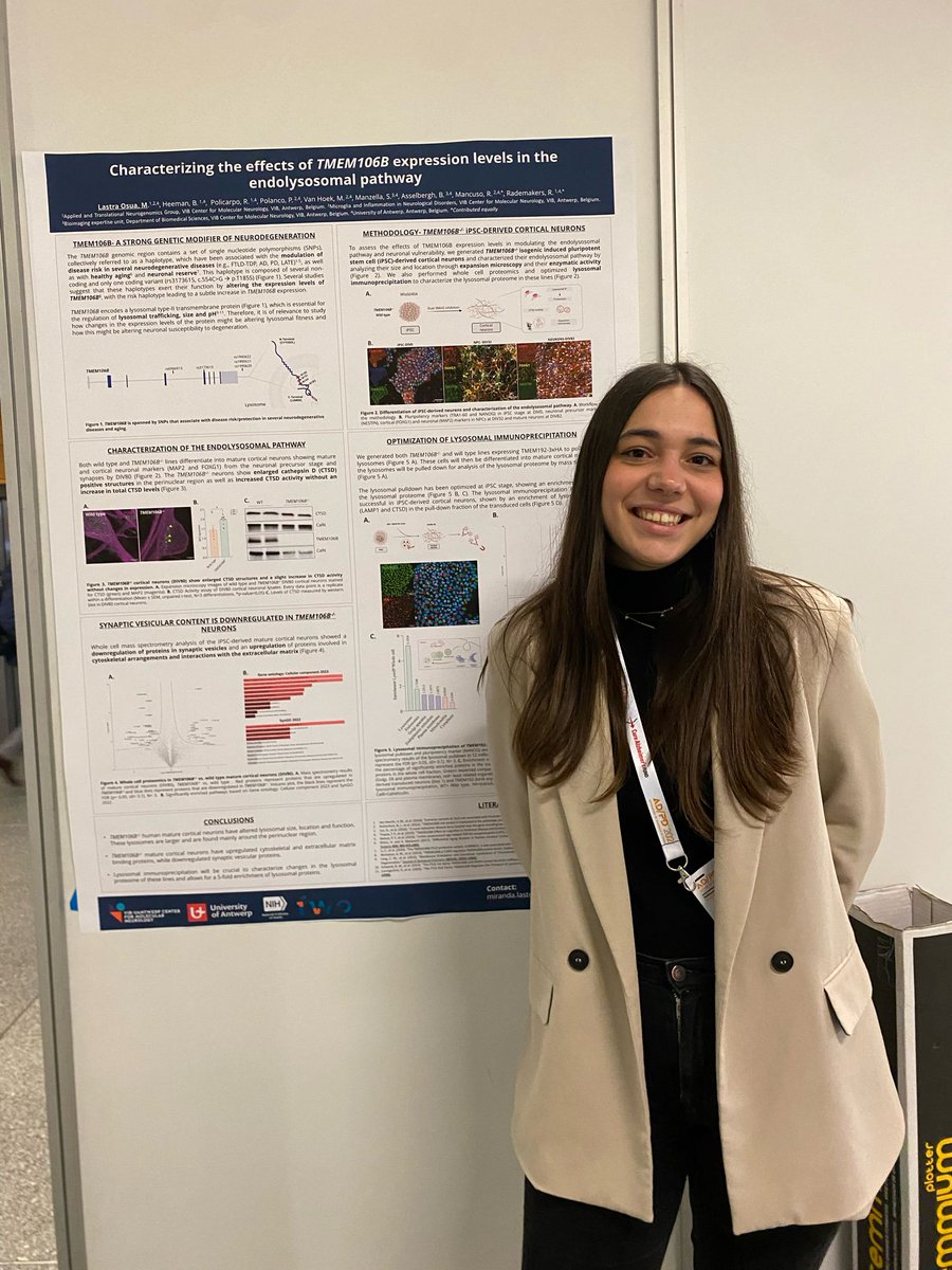 Second day at ADPD was such a success 🤩 So many exciting discussions and nice feedback! I'll still be at my poster (550) tomorrow, so come and check my work on TMEM106B! #ADPD2024