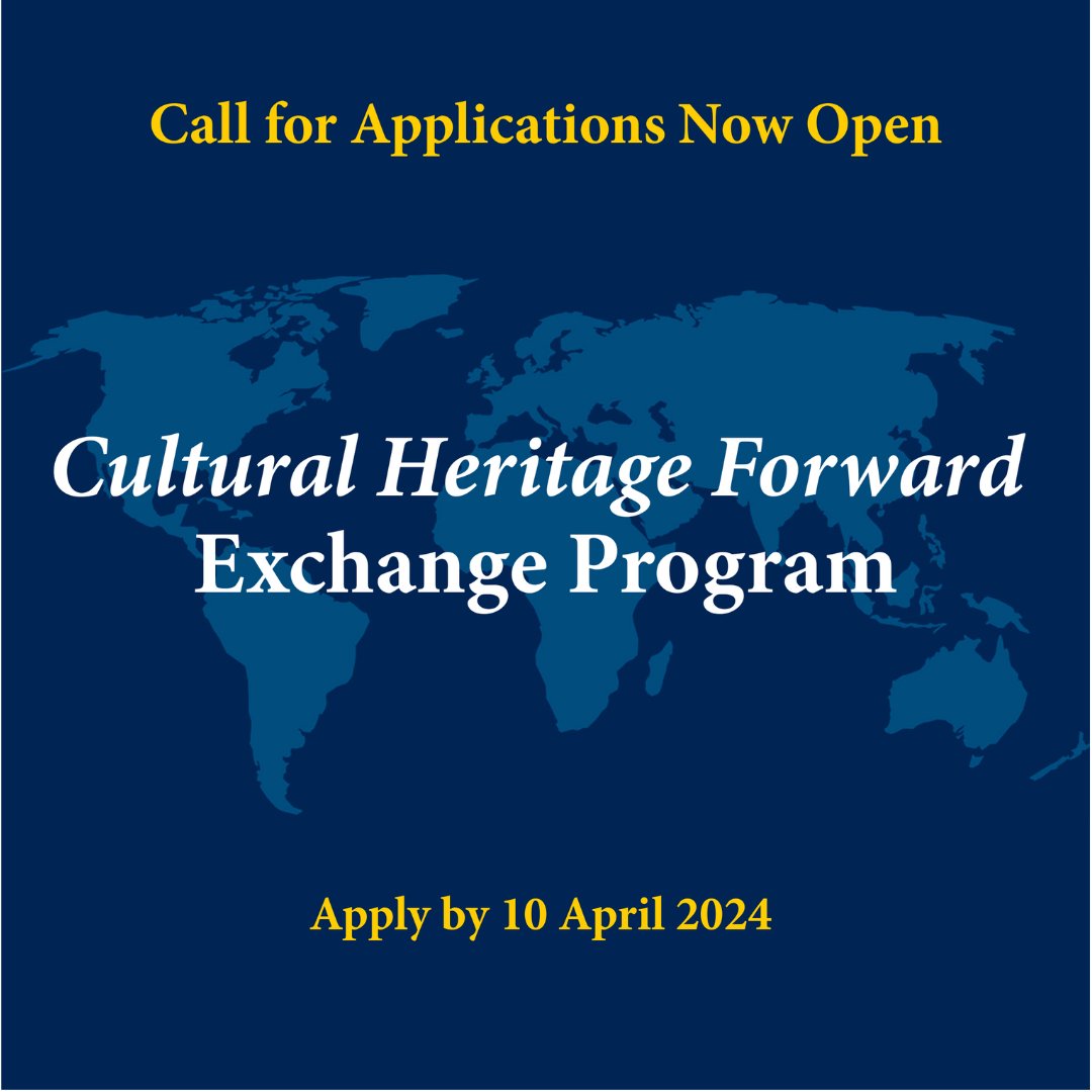 📣 Open now! <a href="/GlobalSI/">Smithsonian Global</a> and <a href="/HeritageAtState/">Heritage at State</a> are accepting applications for Cultural Heritage Forward, a new exchange program focused on shared stewardship, ethical returns, and more. Learn more &amp; apply before 10 April: s.si.edu/3V3rU1e