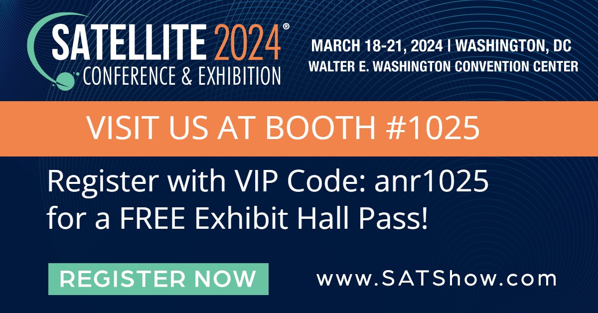 🚀 We're excited to be part of #SATShow, the ultimate hub for satellite enthusiasts! Join #Anritsu for four days of cutting-edge insights, visionary keynotes, and immersive discussions.

Learn more and register now: bit.ly/3GZxFVr  

<a href="/SATELLITEDC/">SATELLITE x GovMilSpace</a> #satcom  #Satellite2024