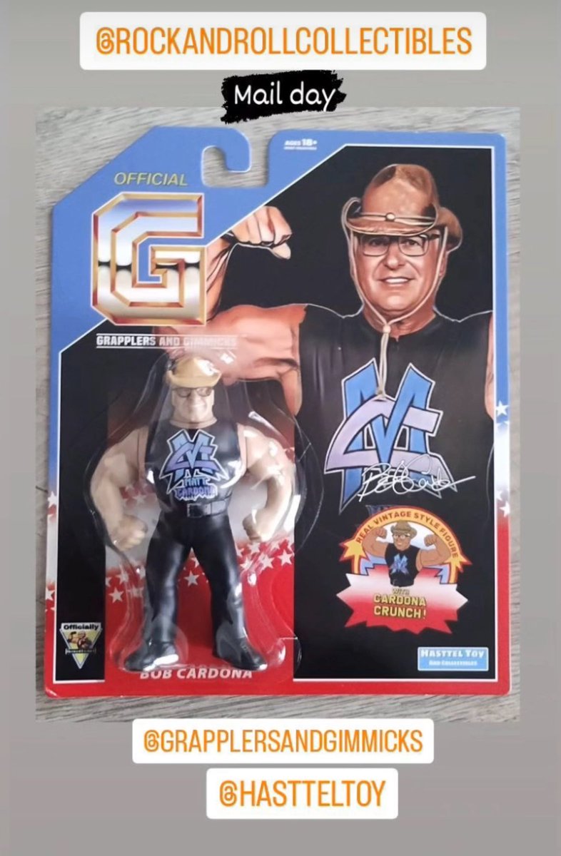 Bob Cardona’s beginning to land in mail box’s 📦 in the UK via our global shipping partner <a href="/RockAndRollCo/">Rock And Roll Collectibles</a> 👌🏻#GG