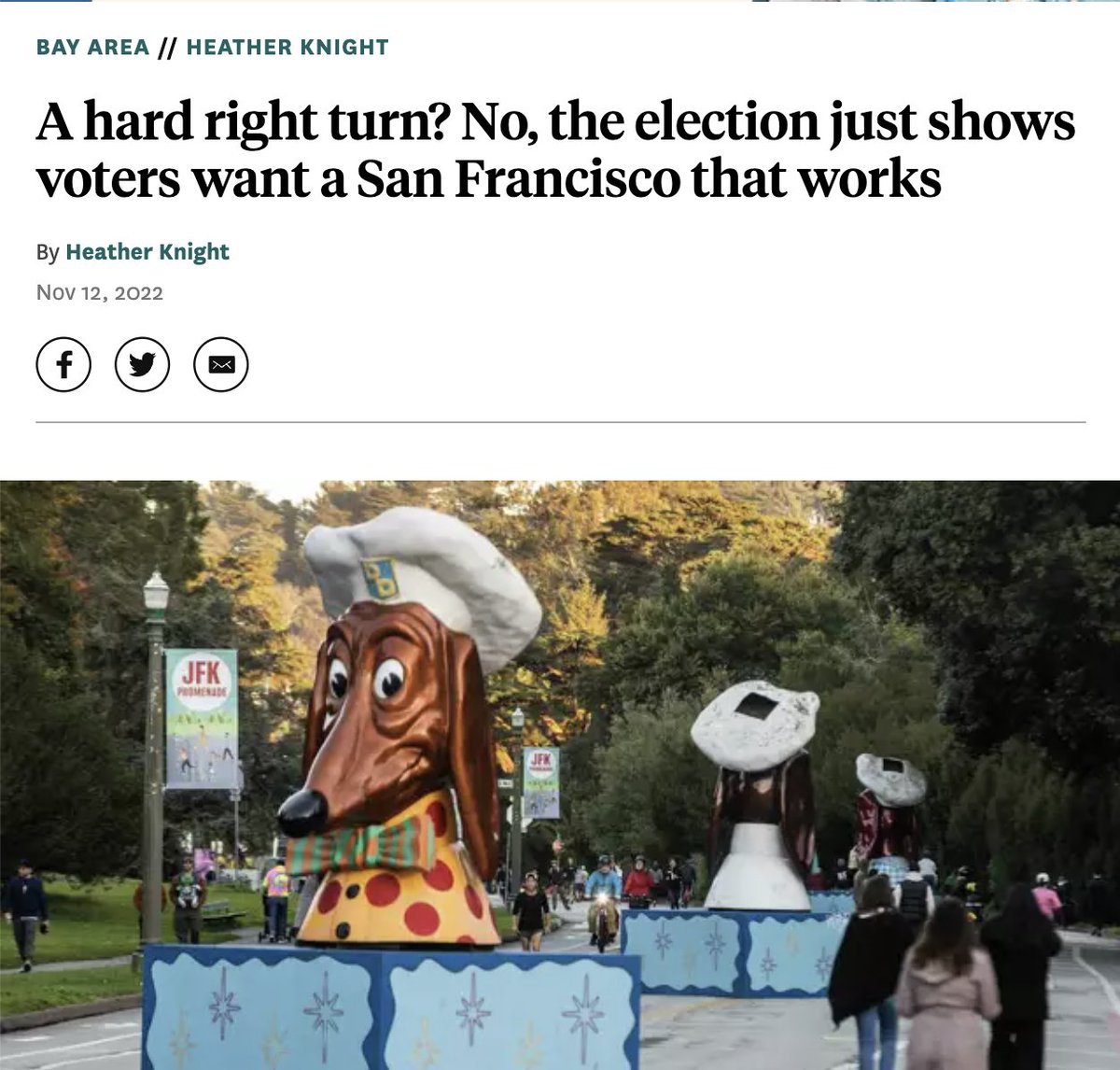 Bobakkabob37's tweet photo. I'm just going to keep tweeting these columns from @hknightsf until it sinks in for all the galaxy brained takes and hard spinning I'm seeing from San Francisco's far left progressive establishment this morning. 

These were true in June and November 2022 and they still are https://t.co/v8LNlox6m2