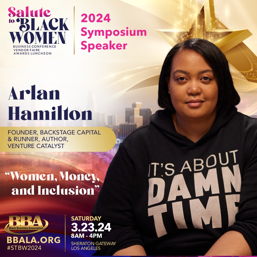 🌟 Speaker Spotlight 🌟 🎉 Join us in welcoming ARLAN HAMILTON, Founder, Venture Catalyst, and Author: It's About Damn Time & Your First Million, as a distinguished speaker at our upcoming STBW Business Conference on March 23rd! Register: bbala.org #STBW2024 #BBA