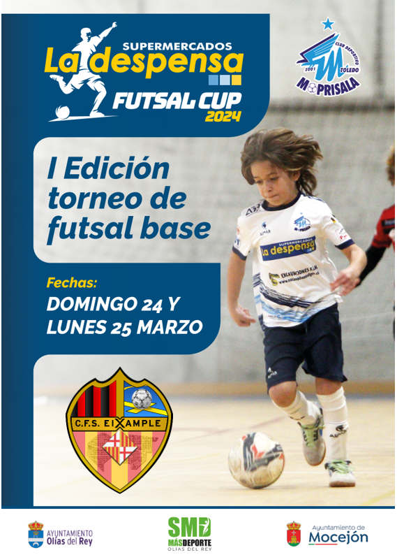 Moprisala's tweet photo. 🏆 LA DESPENSA Futsal Cup ⚽️
Desde Barcelona llega el @CFSEixample para estar presente en nuestro Campeonato🤩
Uno de los clubes catalanes que más ha crecido en las últimas temporadas nos harán disfrutar con el talento de sus chicos🔝
⏳ Faltan 18 días 🔜
ADN Moprisala Ⓜ️⚪🔵 https://t.co/VSKWfKKCH1