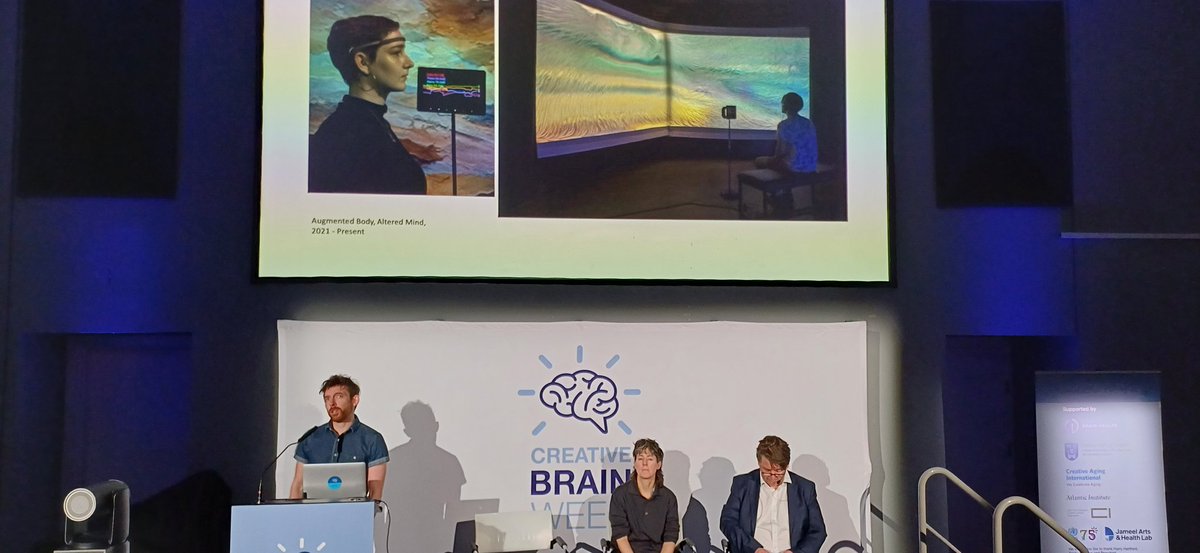 @CreativeBrainWk in full swing @SciGalleryDub with artists @AlanJamesBurns & @SuzanneWalsh_ presenting on environment, collaboration & neurodiversity #artspractice #creativity #brainhealth #connection