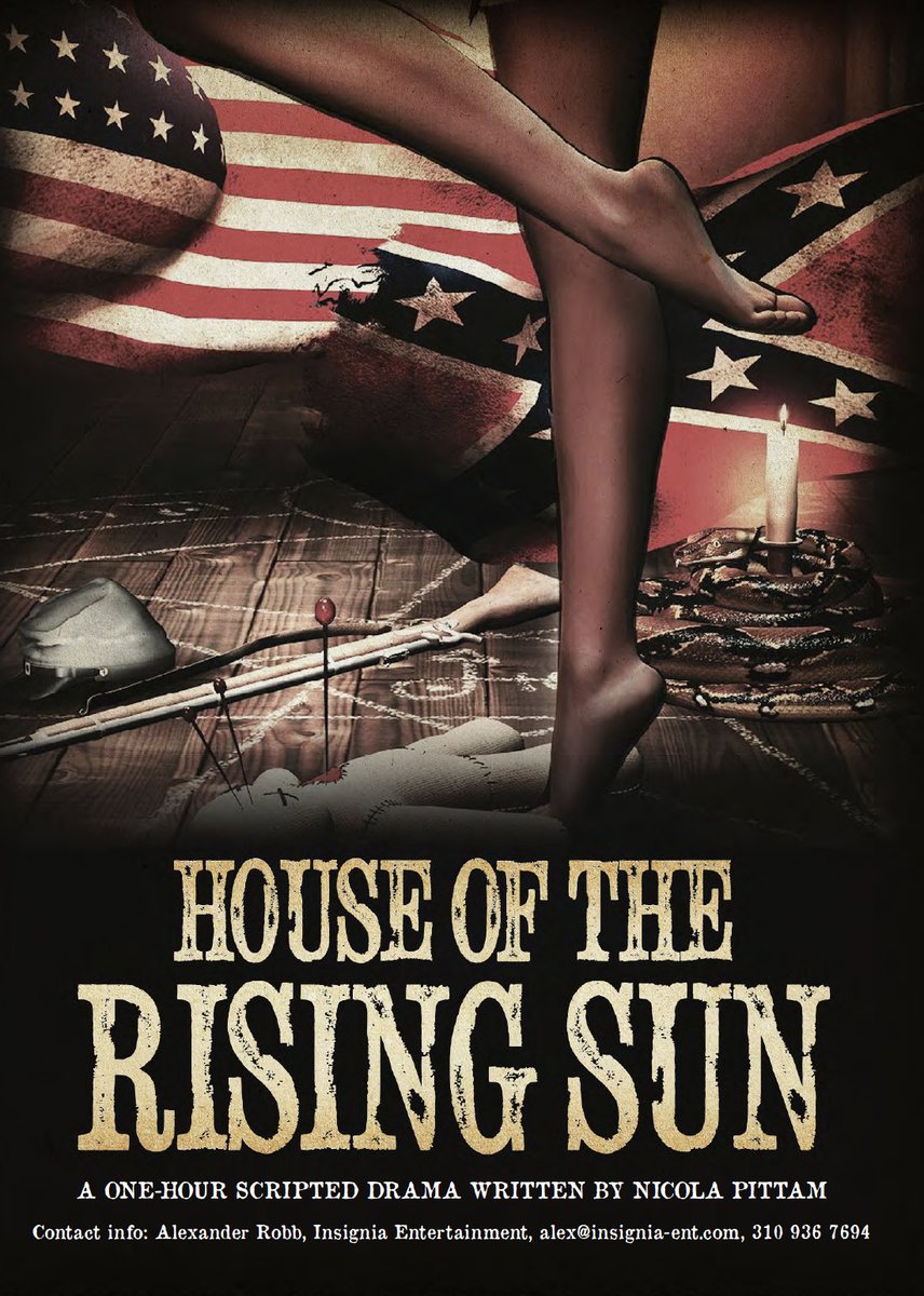 nicolapittam's tweet photo. HOUSE OF THE RISING SUN - TV DRAMA PILOT
An influential New Orleans’ Madam secretly joins forces with Queen of Voodoo Marie Laveau to ensure the South loses the Civil War and abolishes slavery forever.
The Underground Railroad meets Harlots
#screenpit #The_Grey_List #BitchList https://t.co/TwVxHWMjBc
