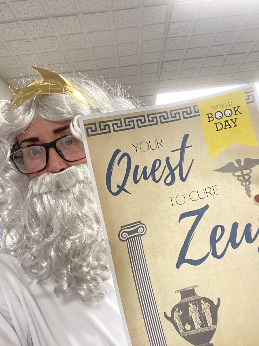 Are you ready @TrinityAcademyC for “your quest to cure Zeus” for @WorldBookDayUK ? Genuinely think I was born for this role 😂💙 . #TACDoItBest #WorldBookDay2024