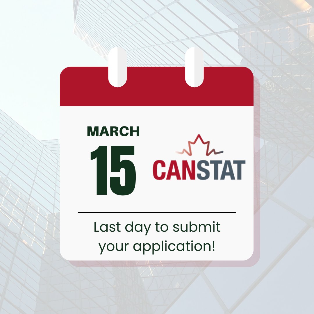 CAN_STAT's tweet image. Don’t forget to submit your CANSTAT application by Friday, March 15!
Apply: can-stat.ca/admissions-and…
#ClinicalTrials #Biostatistics #StatisticalMethods #Biostatisticians #ResearchStatistics #ClinicalDataAnalysis #StatsTraining #DataAnalysisTraining