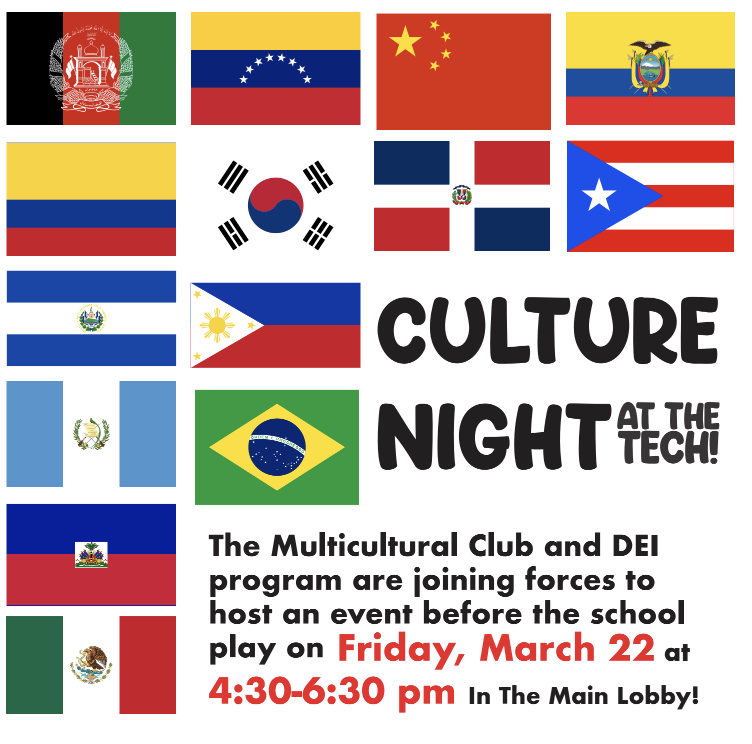 WhittierTechHS's tweet photo. Come taste, see, and enjoy a display of various cultures in our Whittier community at Culture Night at The Tech! This free event for all ages is this Friday!
#CultureNightAtTheTech #CelebrateCultures #CommunityEngagement #WeAreWhittierTech https://t.co/1XplB70ITH