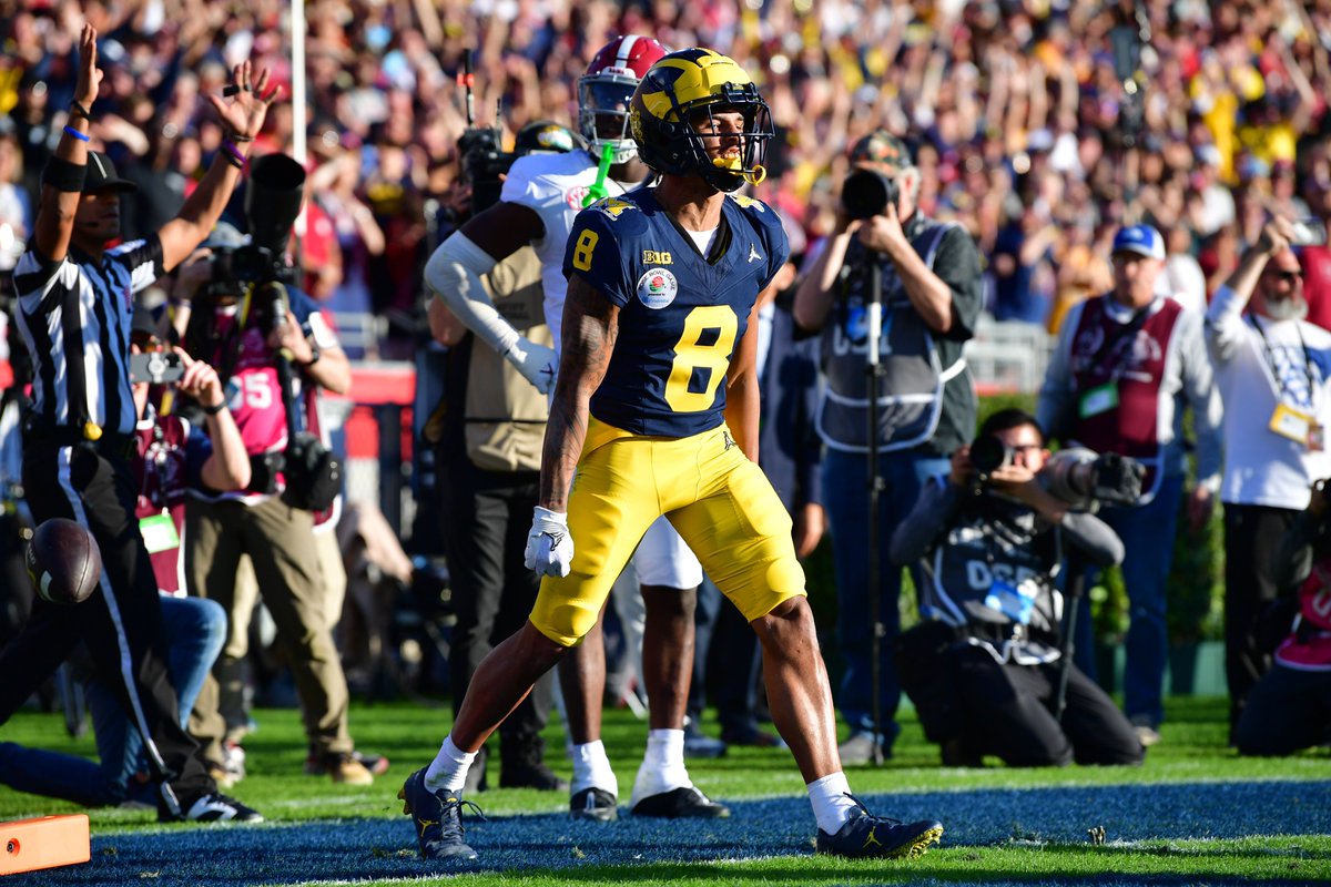 Michigan WR Tyler Morris (@tylermorris2503) reflects on Rose Bowl touchdown, talks greater opportunities ahead #GoBlue 'Just trying to get ready to step up as best I can.' Story: on3.com/teams/michigan…