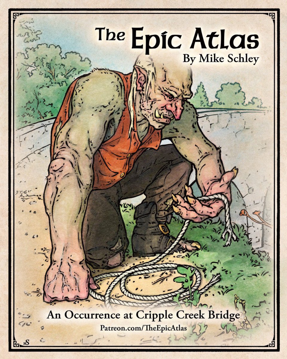 Come on down to the creek, and see who’s been causing all the commotion! Chapter 2 of #TheEpicAtlas is fully up and ready to explore so subscribe today and take your next #fantasy #RPG campaign to a whole new level. #ttrpg #maps #fantasyart