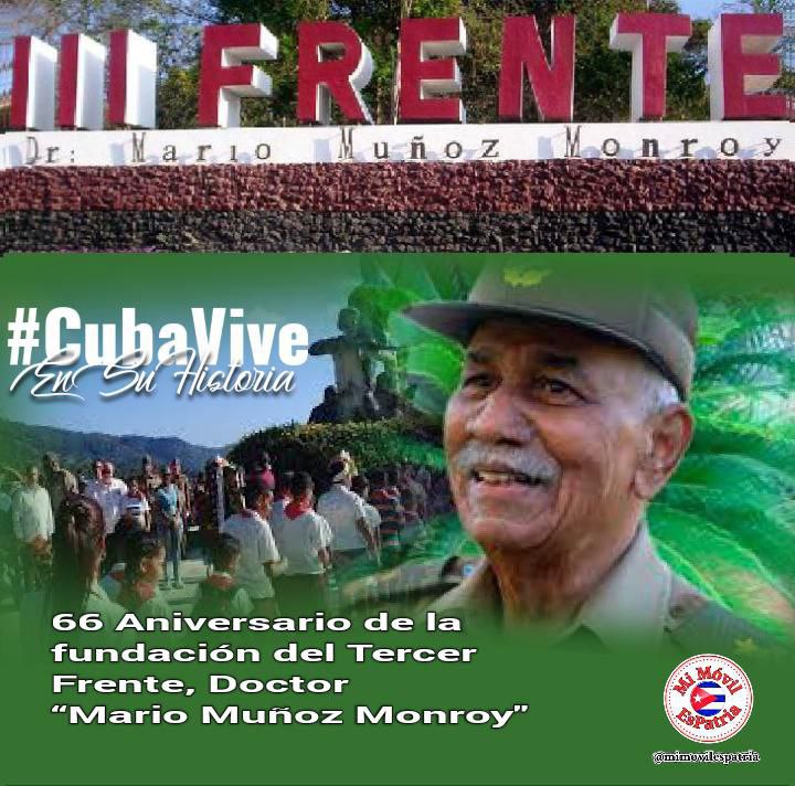 <a href="/mimovilespatria/">mimovilespatria</a> <a href="/DiazCanelB/">Miguel Díaz-Canel Bermúdez</a> <a href="/PartidoPCC/">Partido Comunista de Cuba</a> <a href="/UJCdeCuba/">UJC de Cuba</a> <a href="/DrRobertoMOjeda/">Dr. Roberto Morales Ojeda</a> @PorSiempre_Cuba <a href="/GuerrerosGTMO/">Guerreros del Guaso</a> <a href="/IzquierdaUnid15/">Izquierda Latina 💪</a> <a href="/OPJMCuba/">OPJM Cuba</a> <a href="/HolguinSi/">HolguínSí</a> <a href="/DefendiendoCuba/">Defendiendo Cuba</a> Tercer Frente Oriental, un baluarte de la historia de Cuba.
#CubaViveEnSuHistoria
#MiMóvilEsPatria