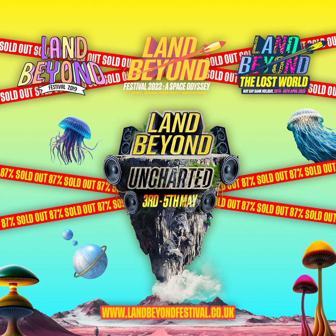 We’re just over 8 Weeks Out 🤯 and 2024 is looking hella 🌶️

2019 - SOLD OUT ❌ 
2022 - SOLD OUT ❌ 
2023 - SOLD OUT ❌ 

2024 - only 13% of Tickets Remain! 🎫 

Do not sleep on this team 📲 landbeyondfestival.co.uk