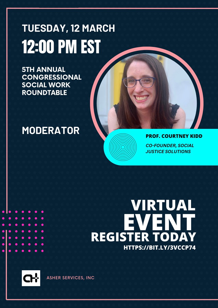 #socialworkers for #socialworkmonth, have you heard about the round table this week? There’s still time to register and join to find out about your most pressing policy concerns <a href="/DrAngelaShenell/">Angela Henderson</a> @CharlesELewisJr <a href="/CRISPontheHill/">CRISP</a> 1/