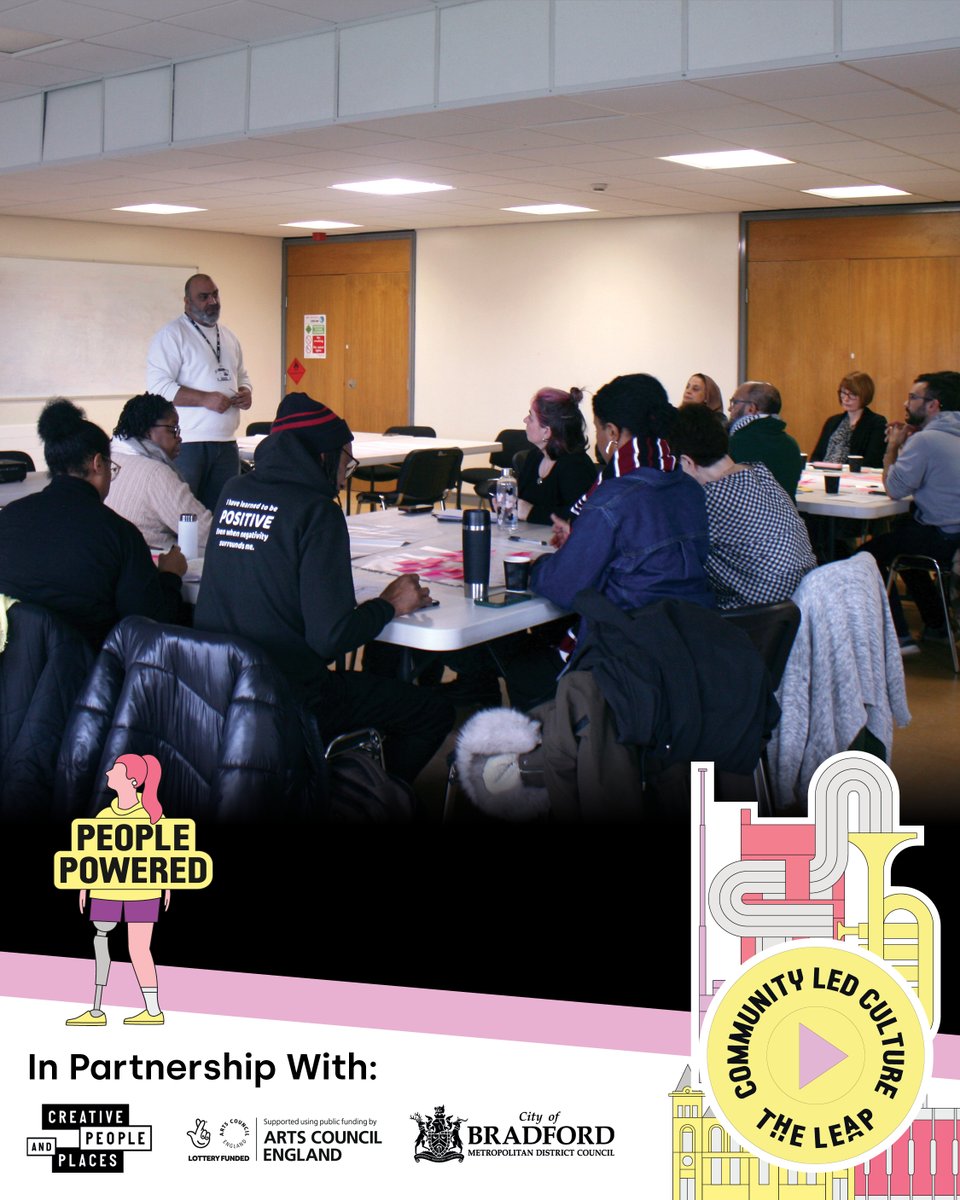 theleapBD's tweet photo. The Journey So Far' our second CPP gatherings. Well attended and well received this was a chance to share, learn and network.
#TheLeapBD #Communityledculture #Bradford #ArtsCouncilEngland #Awards #CreativePlacePartners #TheLeapAwardWinners #Create #Arts #Community https://t.co/cJybnuu8RK