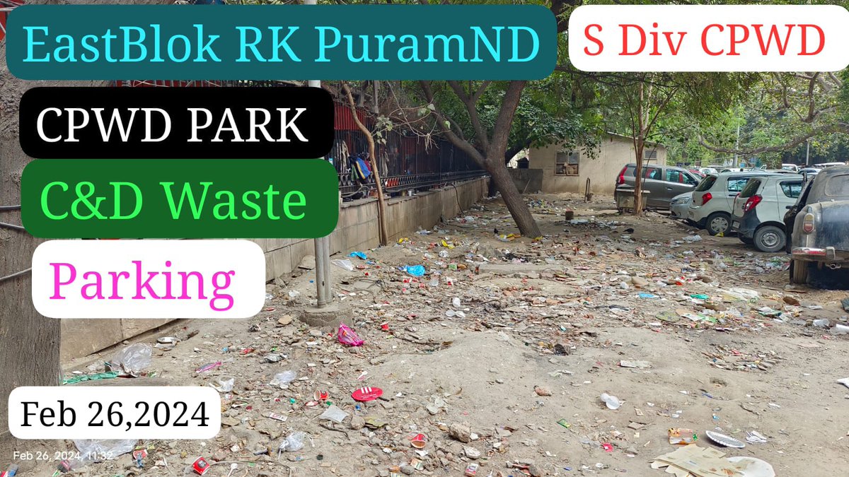 SUNSAN76's tweet photo. #EastBlkRKPuramND में
#CPWD  पार्क में
1.पार्किंग और
2.C&amp;D waste
डालना तुरंत प्रभाव से बंद हो
#PMOIndia
#narendramodi
#mygovindia
#HardeepSPuri
#DGCPWD
#CPCB_OFFICIAL
#DPCC_pollution
#DGSSB
@SwachhBharatGov
@SmartCities_HUA
@smartcitiesind
@SmartCitiesIn
@swachhbharat
#स्वच्छभारत https://t.co/dMJfRz34AE