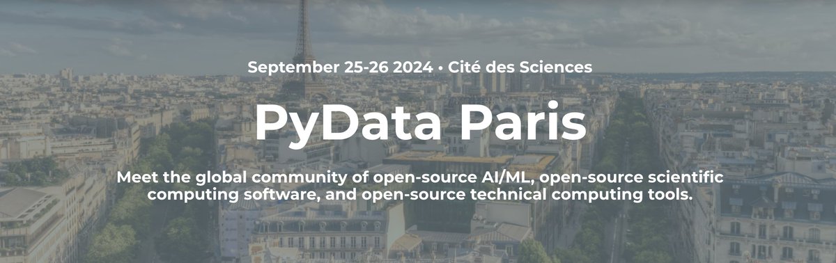 The Call for Proposals for PyData Paris 2024 is officially OPEN! 🎉 Share your insights, discoveries, and innovations with the open-source data science and AI/ML community. Submit your proposal at pydata.org/paris2024 and be a part of this incredible event!