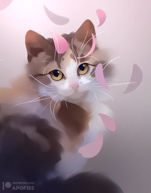 Early spring vibes! (=`ω'=)...you can grab desktop wallpaper size on my Patreon ^_^ 
