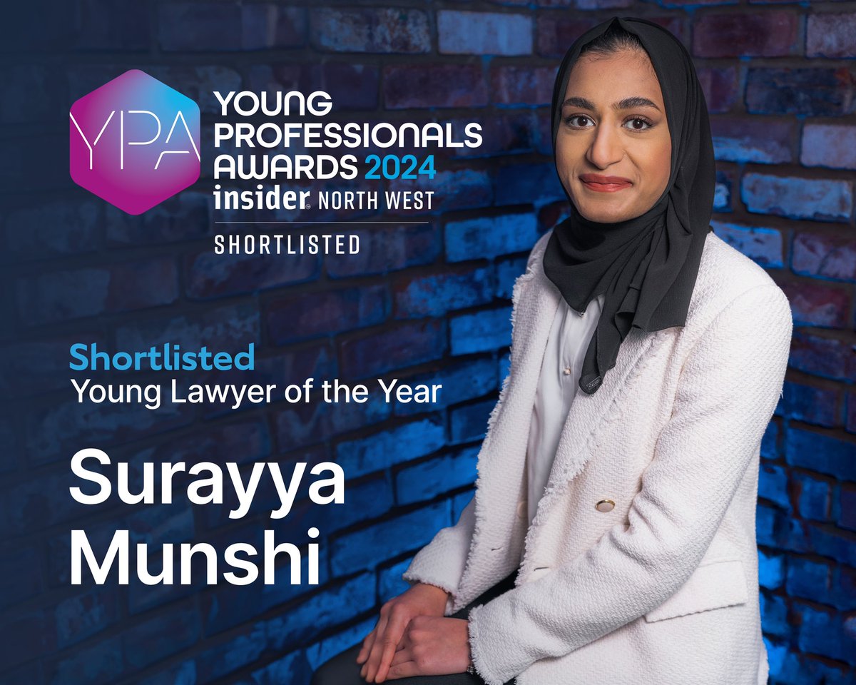 Congratulations to our very own Surayya Munshi on her well deserved recognition. 

Surayya has been shortlisted for Insider Media Young Professionals Award 2024 in the highly coveted - ‘Young Lawyer of the Year’ award. 

Read more below ⬇️ 

lnkd.in/eE_q9cDt

#WeAreCG