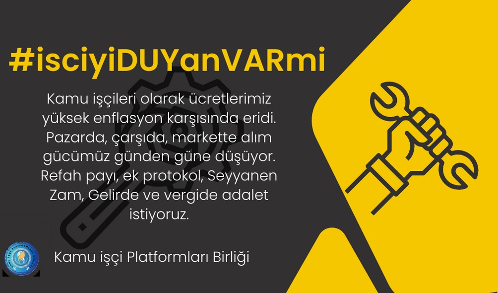 #isciyiDUYanVARmi
Kamu işçileri zam almadı.!!
Enflasyon farkı zam değildir.!