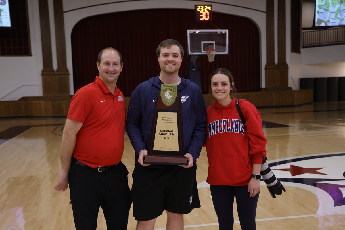 Congratulations to Tommy Chasanoff SID of the University of the Cumberlands along with Jared Kilgore and Abbey Fleming on winning the 2024 NAIA Men's Indoor Track and Field National Championship! #NAIA #SIDs #NAIASIDA #track #field @UC_Patriots