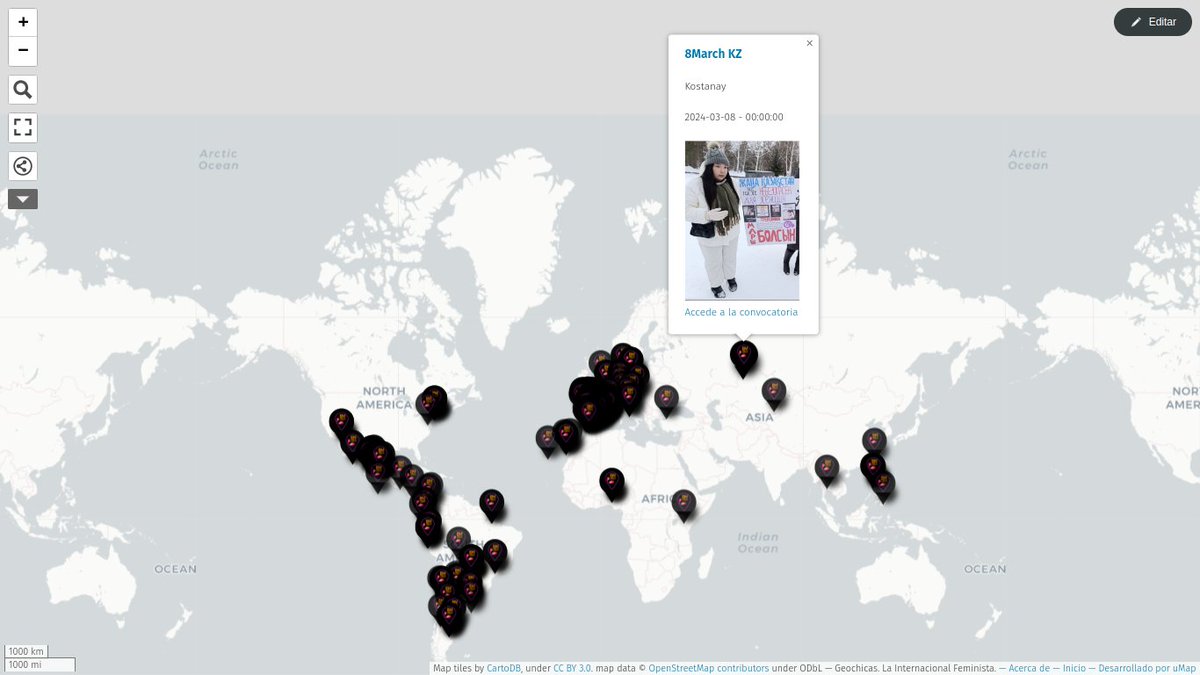 Así va el #mapa8M <a href="/GeochicasOSM/">Geochicas</a> hoy, CONTINUAMOS! #8mars2024 #8M 
So goes the map today, WE CONTINUE! 
Ainsi va la carte aujourd'hui, NOUS CONTINUONS !
Assim vai o mapa hoje, VAMOS CONTINUAR! 
👉form:  bit.ly/geochicas8m-20…
👉map: bit.ly/geochicas-mapa…