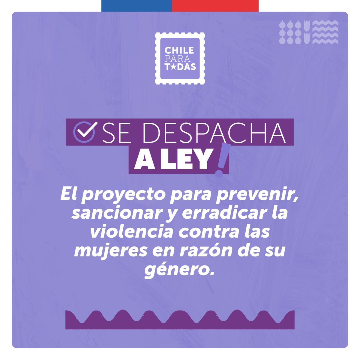 ¡Será ley! 💜 Tras 7 años de tramitación, el Congreso aprobó el proyecto de #LeyIntegral para prevenir, sancionar y erradicar la violencia contra las mujeres🫱🏼‍🫲🏽