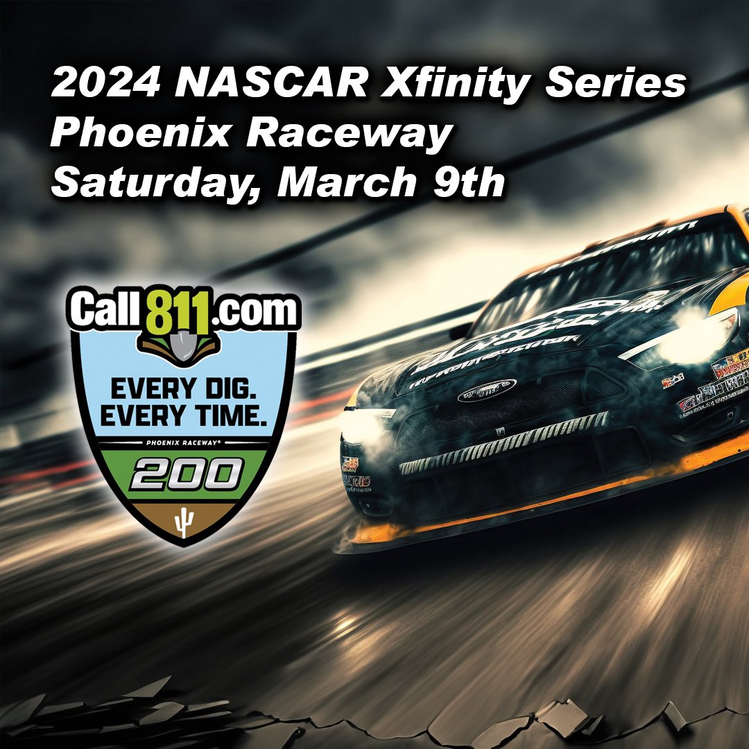 The Call811.com Every Dig, Every Time 200 @phoenixraceway is just days away! 🏁 ⁣ ⁣ Don’t miss the Every Dig, Every Time 200 this Saturday at 4:30 pm EST powered by Call811.com ⁣ ⁣ #xfinityseries #nascar #nascarracing #beforeyoudig200