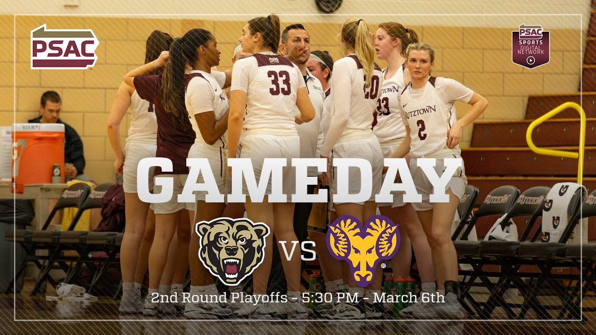 GAMEDAY - Playoffs - Quarterfinals!!!

5:30pm tip as we hit the road for the number 2 seed West Chester.

Another round of WIN or go home. No Regrets!

#KUWB💛🐻🏀