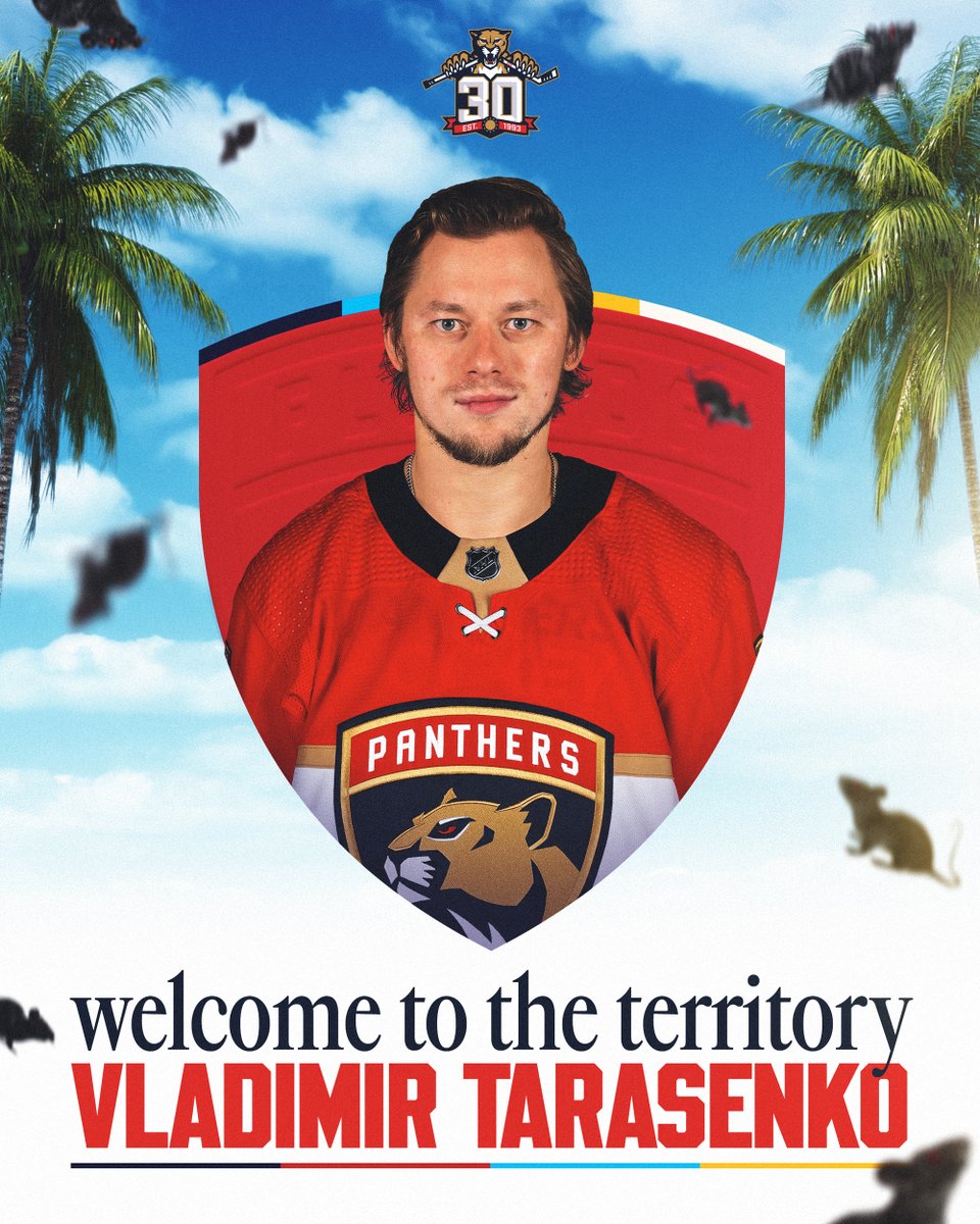 FlaPanthers's tweet photo. Vladimir Tarasenko is a Florida Panther. https://t.co/HdtMazYRiB