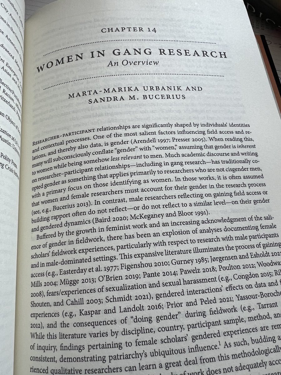UrbanikMarta's tweet photo. A little late to the party but thanks to ⁦@dpyrooz⁩ ⁦@JohnLeverso⁩ &amp; James Densley for including this chapter with ⁦@SBucerius⁩ in their new Oxford Handbook of Gangs &amp; Society - a hefty but important book ⁦@CCR_UofA⁩ https://t.co/eBPB4X3vLJ