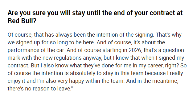 verstappenews's tweet image. Max: "I'm also very happy with the team. And in the meantime, there's no reason to leave"

❤️❤️❤️