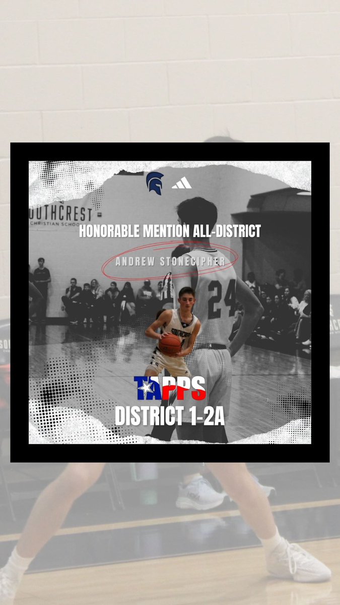 🏅1-2A Honorable Mention All-District🏅

2025 Andrew Stonecipher

🔵 #greattobeawarrior #southcreststrong ⚪️
