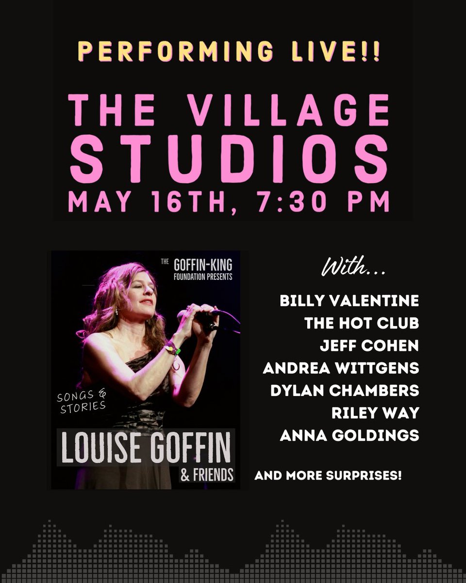 TICKETS ON SALE NOW! 🎸 Join us for an amazing night of songs & stories, live or online! Help us celebrate and support songwriters, performers, and musicians. >>> Check it out: songsandstories.ticketspice.com/goffin-king-fo… #goffinandking #louisegoffin #liveshow