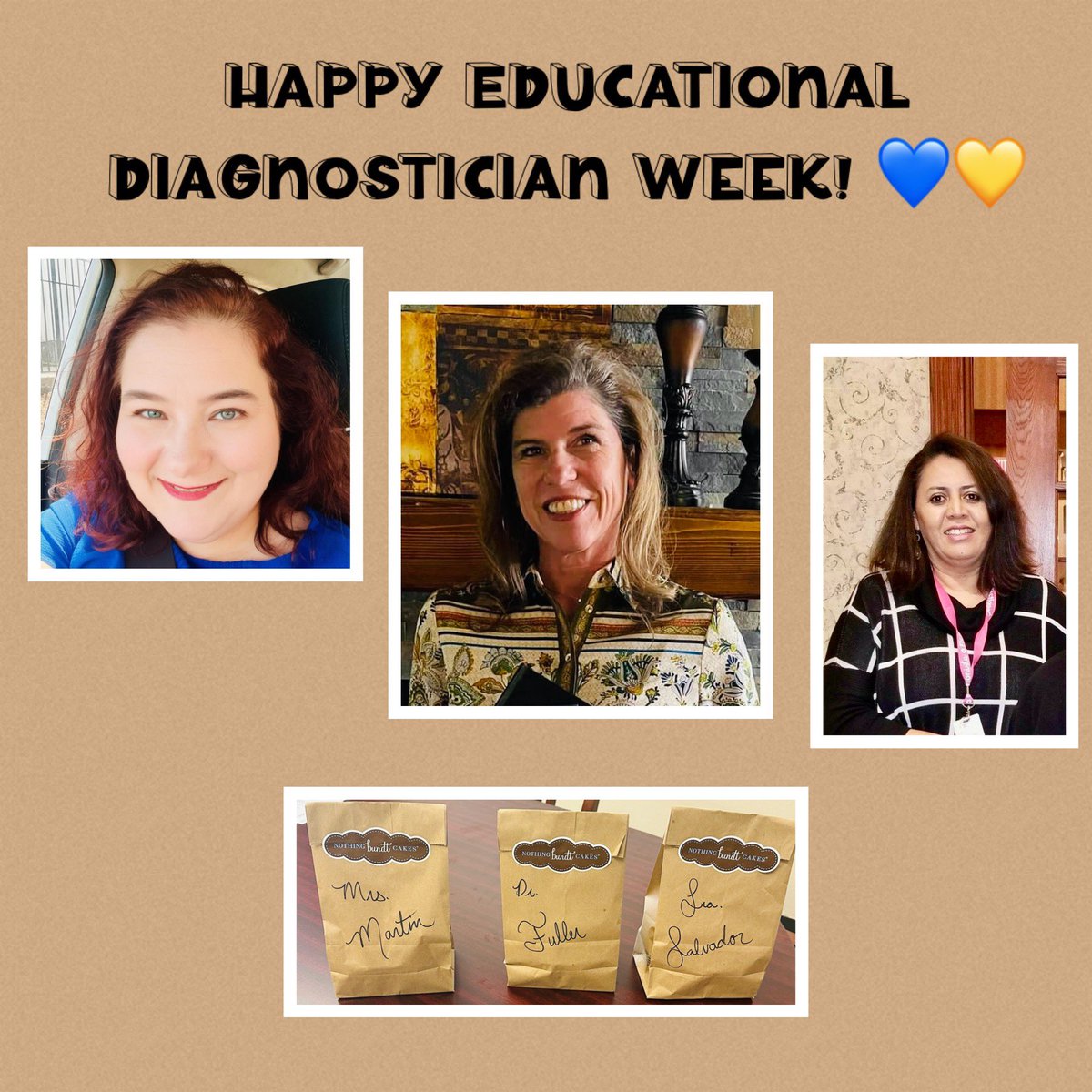 jackson_chisd's tweet photo. Jackson is so appreciative for our wonderful educational diagnosticians! They’re “nothing Bundt” the best! @ChapelHill_ISD @_MsCarp #diagweek https://t.co/lLng3W2xfJ