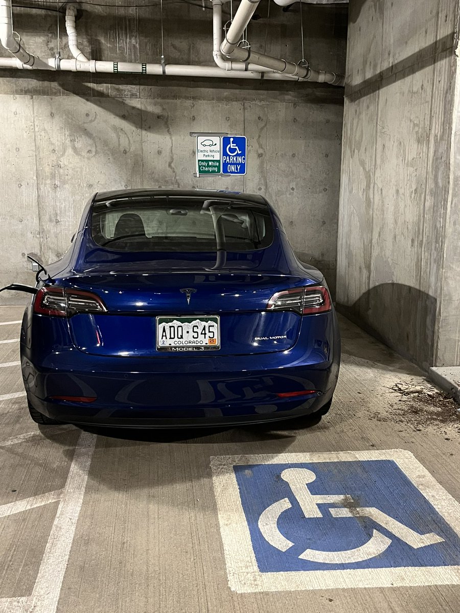 This is why the world hates @Tesla drivers. You’re not handicapped, you’re just self-centered.