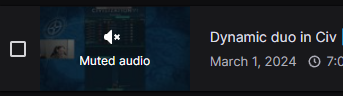 MessySquire1's tweet photo. apparently Civ VI gets muted on VODs?? that's goofy since I only used in game audio!
#civilization6 #stream #streamer #twitchVOD #ttv https://t.co/ZQi0SUhPR4