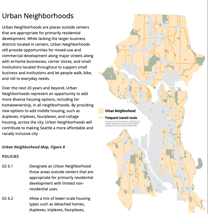 hphippsk's tweet photo. All this yellow for basically SFZ-lite and building restrictions that make any modicum of density difficult to achieve. It is insane to read that this will make Seattle "an affordable and racially inclusive city." How? https://t.co/TFqUjuydLM