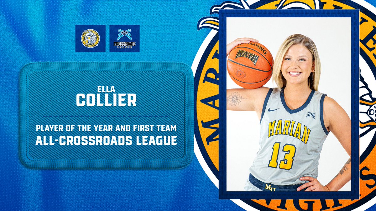 MUKnights's tweet photo. Congrats to @MarianUnivWBB All-Crossroads League Honors

Ella Collier: Player of the Year and First Team https://t.co/0hehJTBtQc