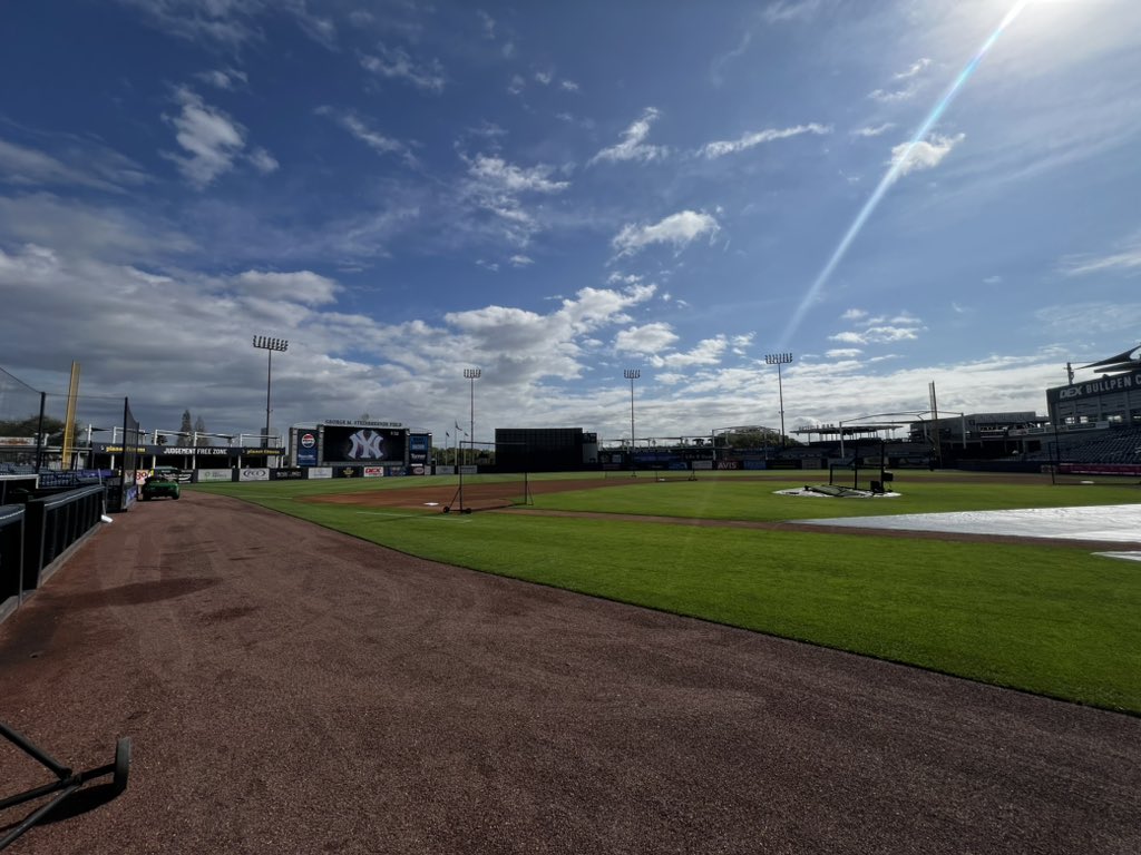 kcloftus's tweet image. Some Wednesday afternoon Spring Training: Rays vs. Yankees
